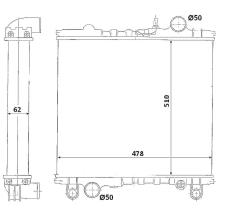 Nrf 513341 - RADIADOR CU JOHN DEERE 2650