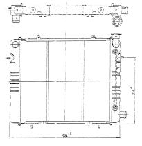 Nrf 513503 - RADIADOR OPEL COMMODORE / MONZA / S