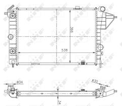 Nrf 513508A - RADIADOR ALU MECHAN OPEL VAUXHALL C