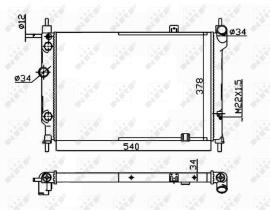  514647 - RADIADOR ALU MECHAN OPEL VAUXHALL A