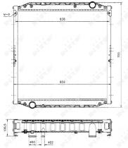 Nrf 51569 - RADIADOR ALU BRAZED MAN L2000 93-