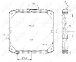 Nrf 51570 - RADIADOR ALU BRAZED MERCEDES LK/LN2