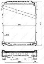 Nrf 51593 - RADIADOR ALU BRAZED KASSBOHRER BUS