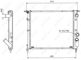 Nrf 516259 - RADIADOR ALU MECHAN RENAULT 19 88-