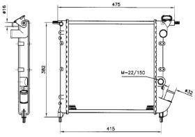 Nrf 516262 - RADIADOR RENAULT CLIO 1.1 RL/RN