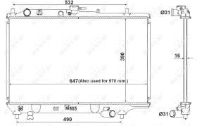 Nrf 516511 - RADIADOR ALU BRAZED MAZDA 323 85-