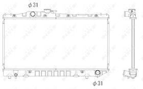 Nrf 516712 - RADIADOR ALU BRAZED TOYOTA CARINA I