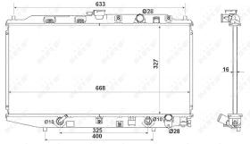 Nrf 516728 - RADIADOR ALU BRAZED HONDA CIVIC 87-