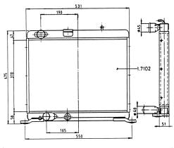 Nrf 517102 - RADIADOR PEUGEOT 504 2.0D LD/2,1D L