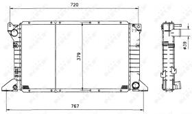 Nrf 517373 - RADIADOR ALU BRAZED FORD TOURNEO 94