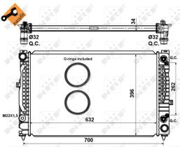Nrf 519504 - RADIADOR ALU BRAZED AUDI A4 94-