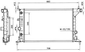 Nrf 519516 - RADIADOR ALU MECHAN OPEL VAUXHALL V