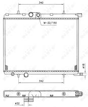 Nrf 519524 - RADIADOR ALU BRAZED CITROEN C4 04-