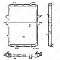 Nrf 519709 - RADIADOR ALU BRAZED RENAULT TRUCKS