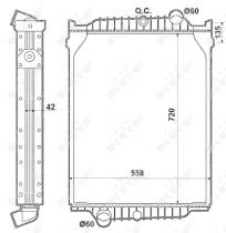 Nrf 519710 - RADIADOR ALU BRAZED VOLVO FL6 91-