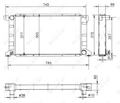 Nrf 52034 - RADIADOR ALU BRAZED FORD TRANSIT 10