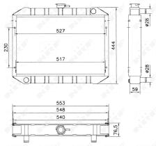 Nrf 52048 - RADIADOR ALU BRAZED NISSAN VANETTE