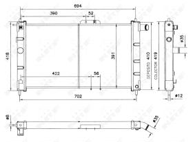  52053 - RADIADOR ALU BRAZED DAEWOO NEXIA 95