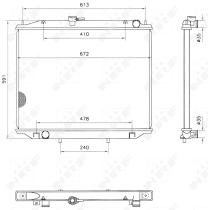 Nrf 52082 - RADIADOR ALU BRAZED FORD MAVERICK 9