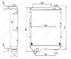 Nrf 52107 - RADIADOR CU FORD NEW HOLLAND 8340 M
