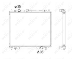 Nrf 52108 - RADIADOR ALU BRAZED MITSUBISHI PAJE