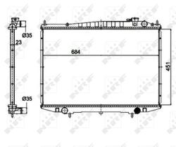 Nrf 52131 - RADIADOR ALU BRAZED NISSAN PICK UP