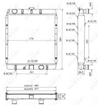 Nrf 52137 - RADIADOR CU MITSUBISHI CANTER 35 98