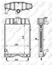  52145 - RADIADOR ALU BRAZED MASSEY FERGUSON