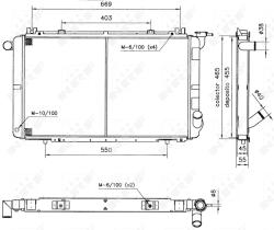 Nrf 52149 - RADIADOR CU NISSAN PATROL 260 (EBRO