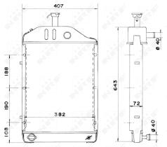  52161 - RADIADOR ALU BRAZED MASSEY FERGUSON