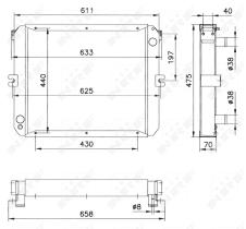 Nrf 52202 - RADIADOR CU IVECO ZETA 87-