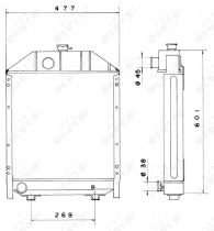 Nrf 52208 - RADIADOR CU MASSEY FERGUSON LANDINI