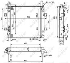 Nrf 52241 - RADIADOR CU NISSAN FORKLIFT D02 COP