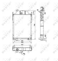 Nrf 52254 - RADIADOR CU JOHN DEERE 2955 3350