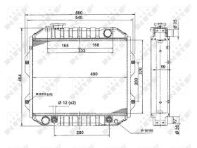 Nrf 52258 - RADIADOR CU NISSAN FORKLIFT J01 J02