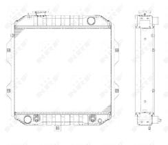 Nrf 52259 - RADIADOR CU NISSAN FORKLIFT J02 COP