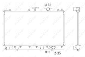 Nrf 526552 - RADIADOR ALU BRAZED MITSUBISHI GALA