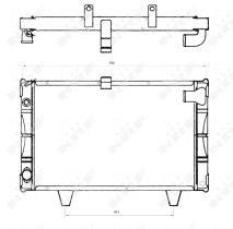 Nrf 527111 - RADIADOR CU PEUGEOT 504 75-