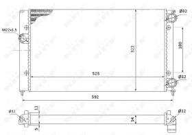 Nrf 529501 - RADIADOR ALU MECHAN VW GOLF 91-
