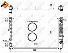 Nrf 529504 - RADIADOR ALU BRAZED AUDI A4 94-