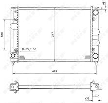 Nrf 529505 - RADIADOR ALU MECHAN VW CORRADO 88-