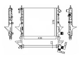 Nrf 529513 - RADIADOR ALU MECHAN RENAULT TWINGO