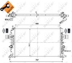 Nrf 53000 - RADIADOR ALU BRAZED OPEL VAUXHALL A