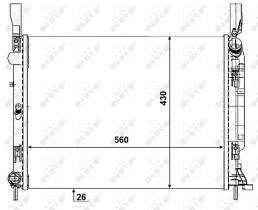 Nrf 53001 - RADIADOR ALU BRAZED RENAULT KANGOO