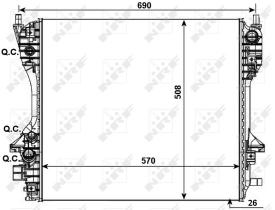 Nrf 53012 - RADIADOR ALU BRAZED JAGUAR XF 09-