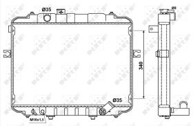 Nrf 53034 - RADIADOR ALU BRAZED HYUNDAI H100 93