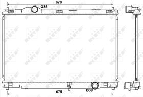Nrf 53039 - RADIADOR ALU BRAZED LEXUS GS 300 05