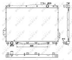 Nrf 53050 - RADIADOR ALU BRAZED HYUNDAI IX55 08