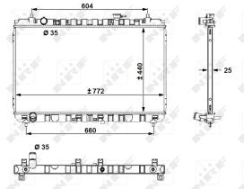 Nrf 53056 - RADIADOR ALU BRAZED KIA CARNIVAL 06