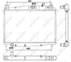 Nrf 53059 - RADIADOR ALU BRAZED MAZDA 2 07-